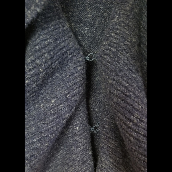 INC International Concepts Dark Blue Ruffled Cardigan Size L - Picture 4 of 6